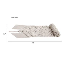 Unique Cotton Table Runner - Free Size, Cream, Cotton, Pack of1